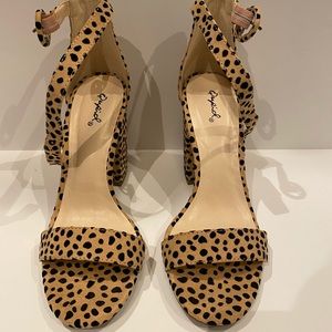 Leopard Block Heels